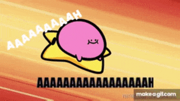 Dagreatestcreator giphygifmaker giphyattribution scream kirby GIF