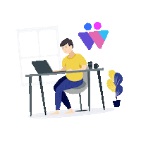 walzay startup wfh work from home home office Sticker