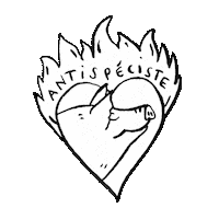 Fire Vegan Sticker by Observatoire du spécisme