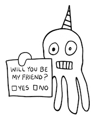 Octicorn hello friendship unicorn octopus Sticker