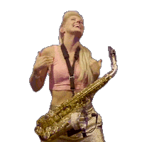 cafe mambo saxophone Sticker by Lovely Laura