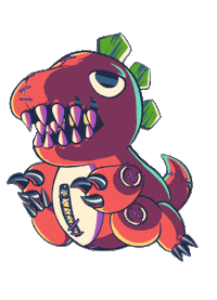 mallowscreme pink run monster costume Sticker