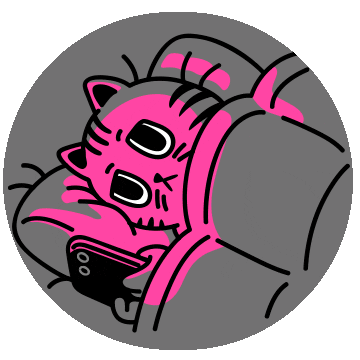 Lonely Cat Sticker by Supernovice