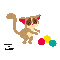 nikoand_official bushbaby ニコアンド nikoand pizzatoru Sticker