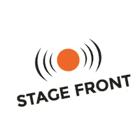 stagefront buy tickets sell tickets stage front logo stagefront Sticker