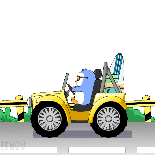 Travel Driving Sticker by Pudgy Penguins