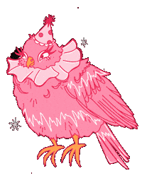 Pink Pigeon Party Sticker