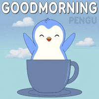 Tired Good Morning GIF by Pudgy Penguins
