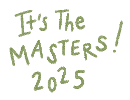 The Masters Golf Sticker by Catharina Stewart