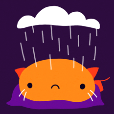 Sad Its Raining GIF by Cindy Suen