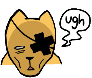 Tired Cat Sticker