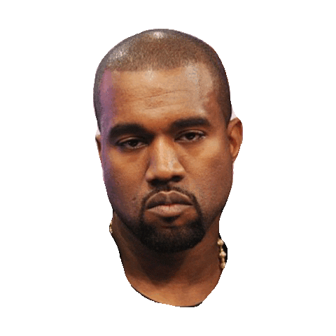 bored kanye west STICKER by imoji