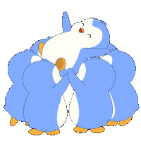 Huddle Up Lets Go Sticker by Pudgy Penguins