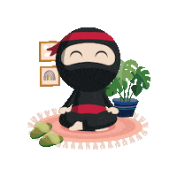 Stay Home Ninja Van Sticker by ninjavanmalaysia