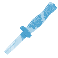 morganeperrot knife blade stab dagger Sticker