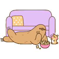 Best Friend Popcorn Sticker by Pusheen