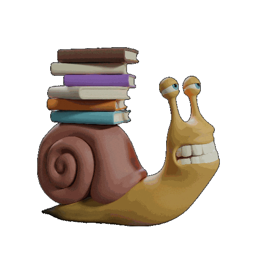 Snail Studying Sticker