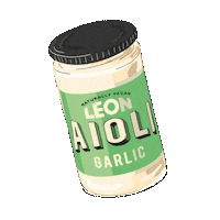 leon_restaurants vegan natural leon garlic Sticker
