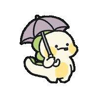 Rain Dino Sticker