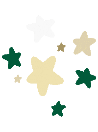 Green And Gold Stars Sticker by CLT Admissions