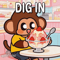 Dig In Ice Cream GIF by Chimpers