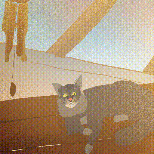alcanale cat animation illustration summer GIF
