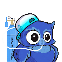 Owl Breathe Sticker by BigBrains