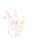 Boom Rabbit Sticker by Hydrokyoot