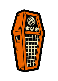 Orange Doom Sticker by Wytchlab
