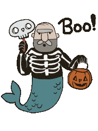 Trick Or Treat Halloween Sticker by Alejandra Baiz