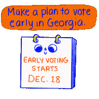 Vote Early Make A Plan Sticker by Creative Courage