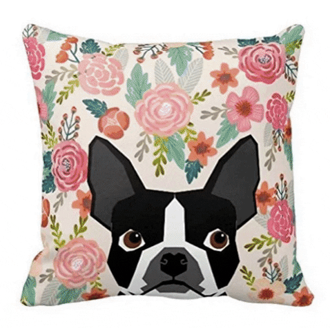 iLoveMyPet giphygifmaker cushion covers for dog lovers dog bed pillow covers dog pillow cover GIF