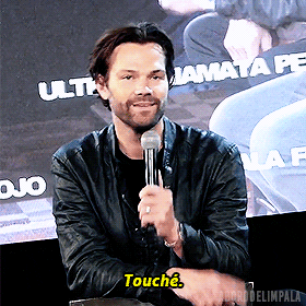 aborddelimpala giphyupload jared padalecki touche aborddelimpala GIF