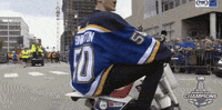 ice hockey blues parade GIF by NHL