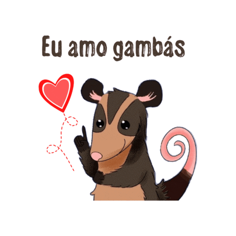 Opossum Love Sticker by Projeto Marsupiais