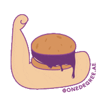 Muscles Donuts Sticker by ONE DEGREE CAFE