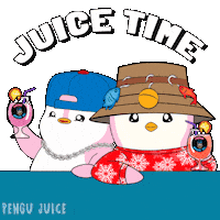 Refreshing Good Vibes Sticker by Pengu Juice Co.