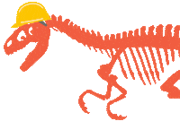 Dinosaur Construction Sticker by Montshire Museum of Science