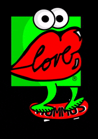 LoveHummus love eyes skate lips GIF