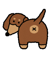 Sausage Dog 엉덩이 Sticker by Joguman Studio