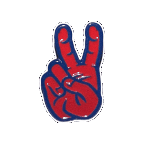 pinnedpins up hand university sign Sticker
