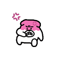 Angry Dog Sticker by takadabear