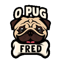 Dog Pug Sticker by O.Pug.Fred