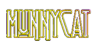 MUNNYCAT cat logo pink yellow Sticker