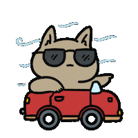 Going Lets Go Sticker by Cat and Cat Comics