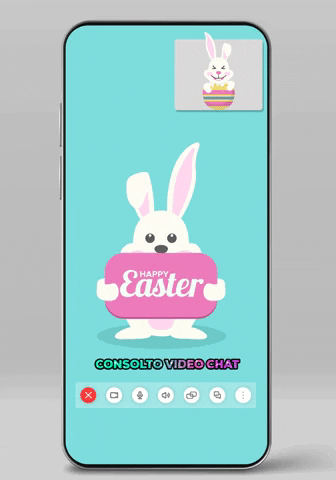 Easter Bunny GIF by Consolto Video Chat