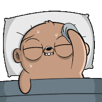 Tired In Bed Sticker by Fugz Official