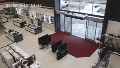 Yegee giphygifmaker customer breaks four tvs man breaks four tvs four tvs GIF
