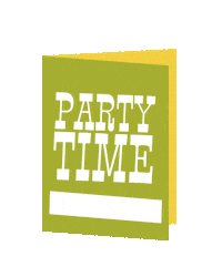 jackjohnbrown party card party time jackjohnbrown Sticker