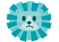 Big Cat Lion Sticker by Ex-Voto Design / Leslie Saiz